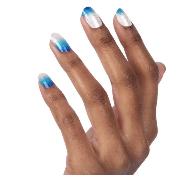 *Retired* Color Street: Dose of Mykonos | Navy Blue White Gradient Ombre Glitter - Picture 12 of 15